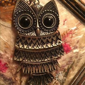 Long owl necklace